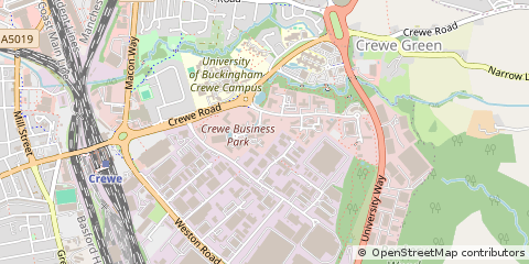 Map of Crewe, Cheshire