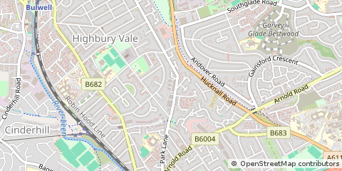 Map of Nottingham
