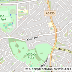 Map of Sheffield, South Yorkshire