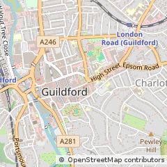 Map of Guildford, Surrey