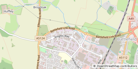 Map of Shrewsbury, Shropshire