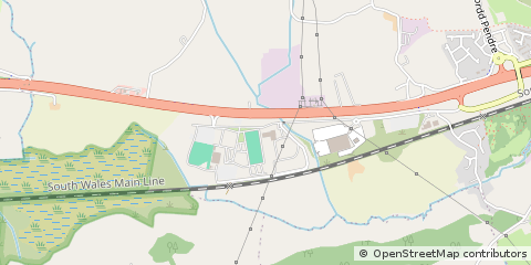 Map of Carmarthen, Carmarthenshire