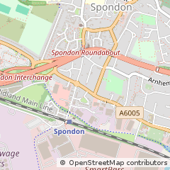 Map of Spondon, Derbyshire