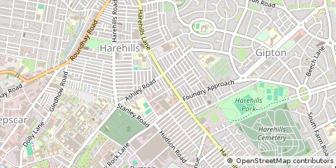 Map of Leeds, West Yorkshire