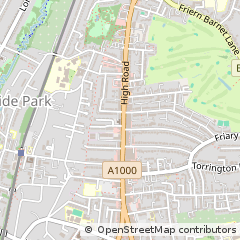 Map of North Finchley, London
