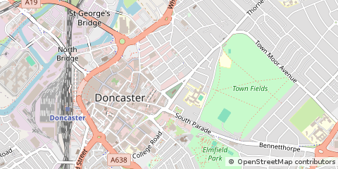 Map of Doncaster, South Yorkshire