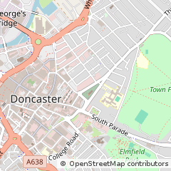 Map of Doncaster, South Yorkshire