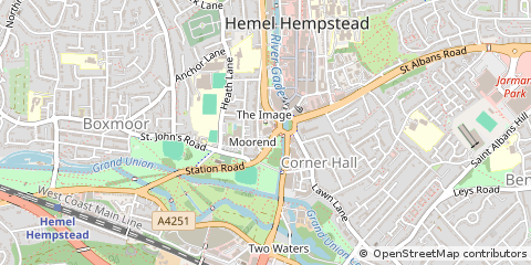 Map of Hemel Hempstead, Hertfordshire