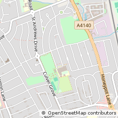 Map of Stanmore, Middlesex