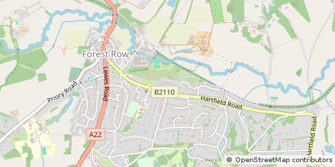 Map of Forest ROW, East Sussex