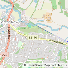 Map of Forest ROW, East Sussex