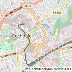 Map of Rochdale, Lancashire