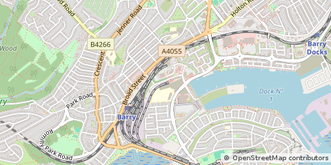 Map of Barry, Vale of Glamorgan