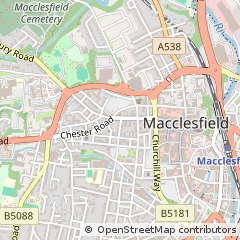 Map of Macclesfield, Cheshire
