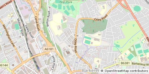 Map of Bradford, West Yorkshire