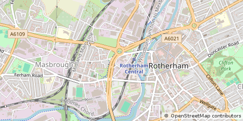 Map of Rotherham