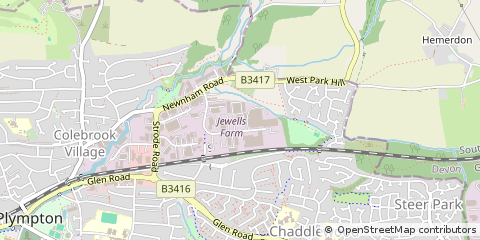 Map of Plymouth, Devon
