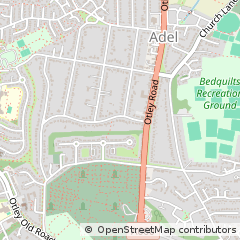 Map of Leeds, West Yorkshire