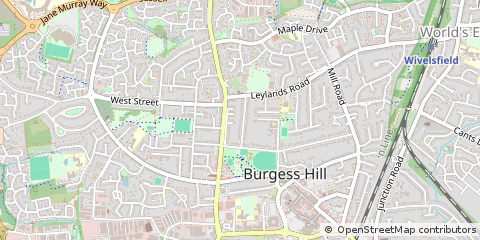 Map of Burgess Hill