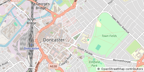Map of Doncaster, South Yorkshire