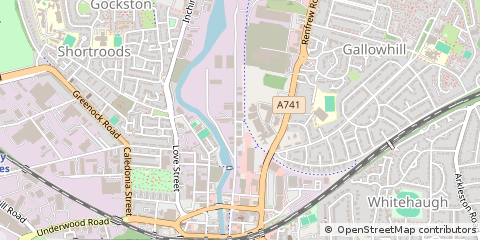Map of Paisley, Renfrewshire