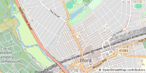 Map of Ilford, Essex