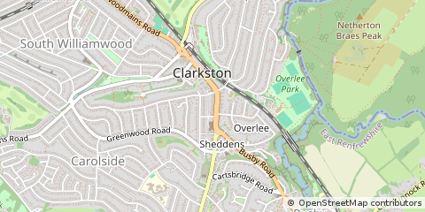 Map of Glasgow, Lanarkshire