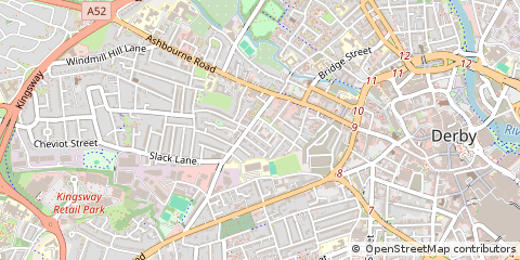 Map of Derby, Derbyshire