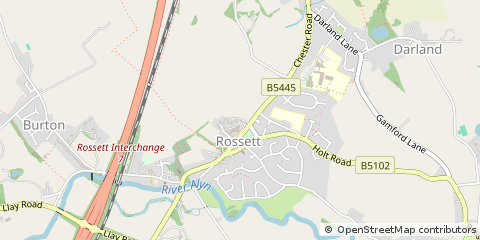 Map of Wrexham