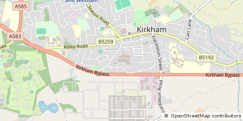 Map of Preston, Lancashire