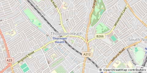 Map of Thornton Heath