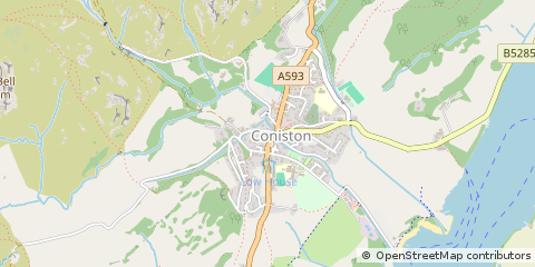 Map of Coniston, Cumbria