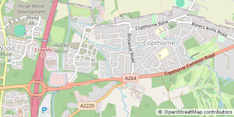 Map of Crawley