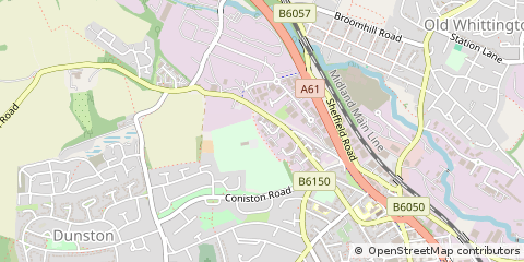 Map of Chesterfield, Derbyshire