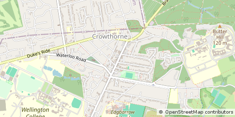 Map of Crowthorne, Berkshire