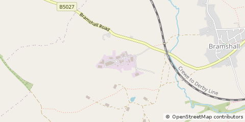 Map of Uttoxeter, Staffordshire