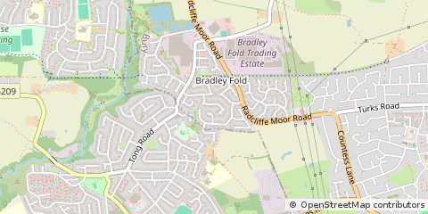 Map of Manchester, Lancashire