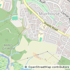 Map of Motherwell, Lanarkshire