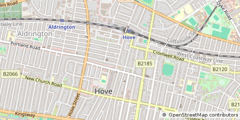 Map of Hove, East Sussex