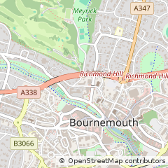 Map of Bournemouth, Dorset