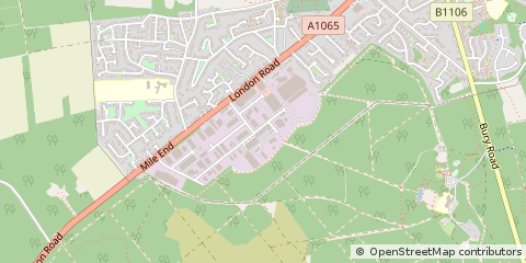 Map of Brandon, Suffolk