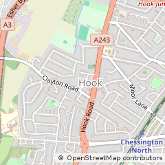 Map of Chessington, Surrey
