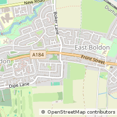 Map of East Boldon, Tyne and Wear