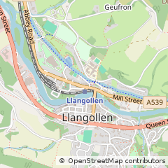 Map of Llangollen, Denbighshire