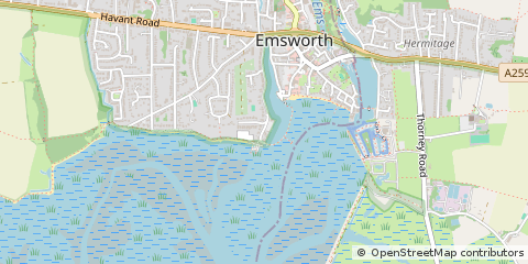 Map of Emsworth, Hants