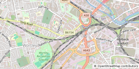 Map of Leeds, West Yorkshire