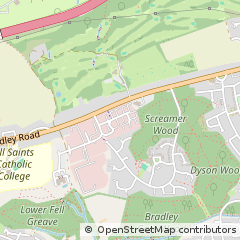 Map of Huddersfield, West Yorkshire
