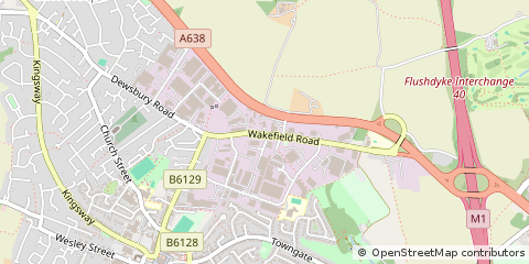 Map of Ossett, West Yorkshire