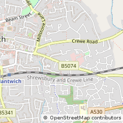 Map of Nantwich, Cheshire