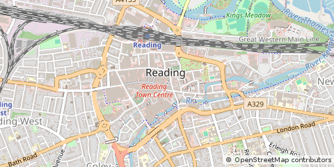Map of Reading, Oxfordshire